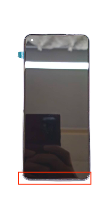 OPPO Reno7A フロントパネル 黒 海外版
