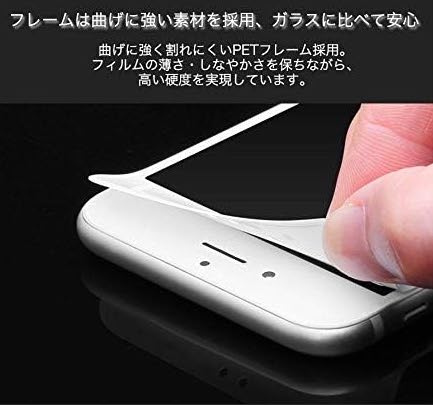 iPhone 6G/6S ガラスフィルム ソフト 白