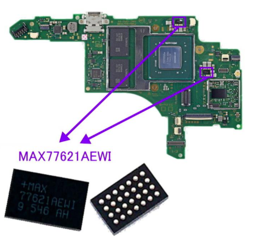Nintendo Switch 本体用電源ICチップ MAX77621AEWI 取外し品