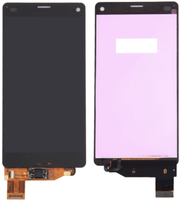 [X2992液晶｜LCD] （取り寄せ品）Xperia Z3 Compact フロントパネル 黒｜再生品