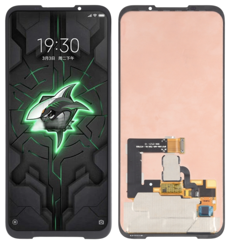 Xiaomi Black Shark 3 Pro フロントパネル 黒 ｜OLED純正組立品