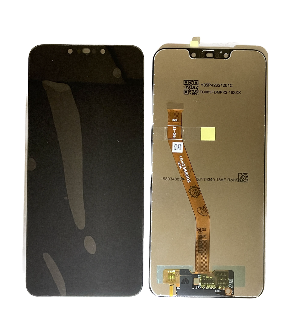 [X3968液晶｜LCD] （取り寄せ品）HUAWEI nova 3 フロントパネル 黒｜再生品