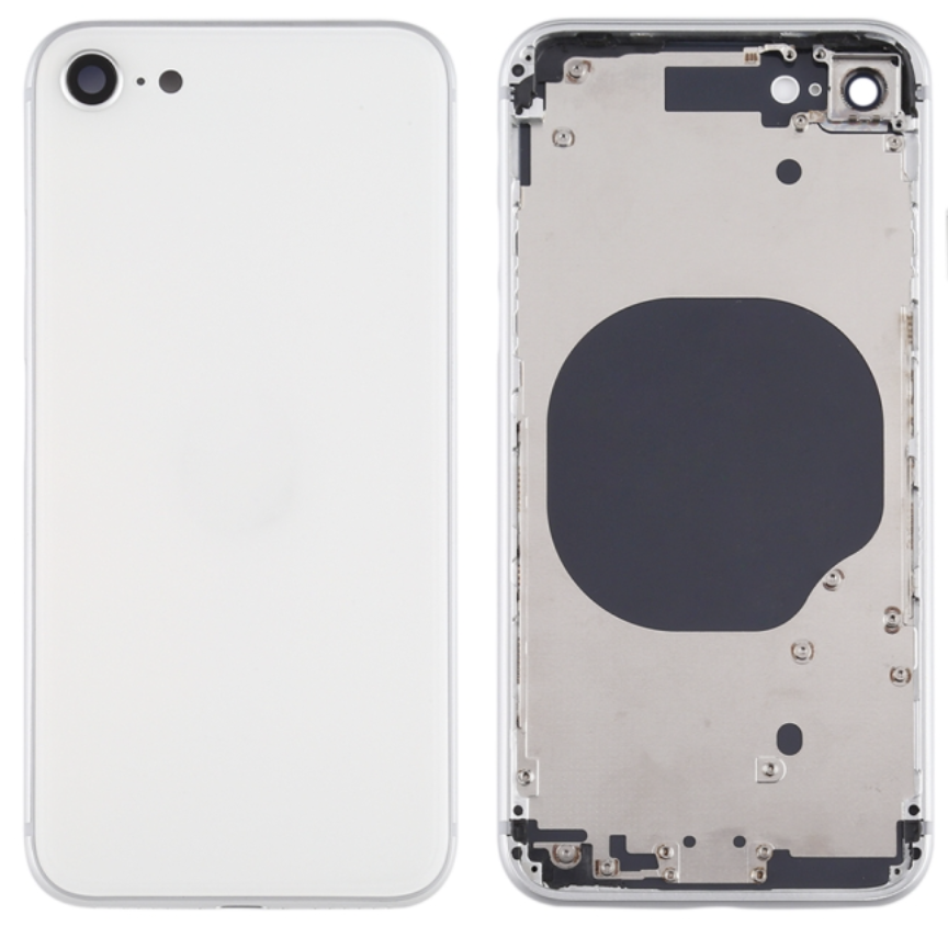 （取り寄せ品 ） iPhone SE2 バックガラス（フレーム一体型） 白｜取り外し品