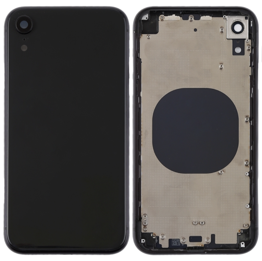 （取り寄せ品）iPhone XR バックガラス（フレーム一体型） 黒｜取り外し品