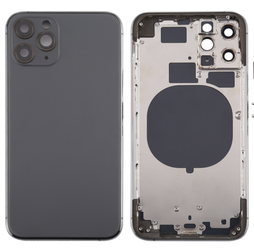 （取り寄せ品 ）iPhone 11 Pro バックガラス（フレーム一体型） 黒｜取り外し品