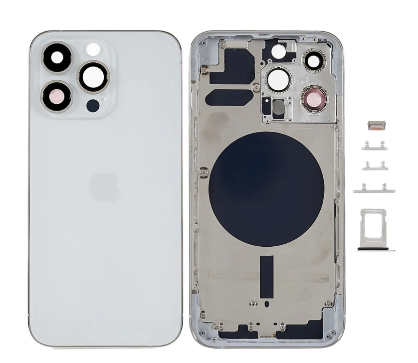 iPhone 13 Pro バックガラス(フレーム一体型) 純正取外品 白