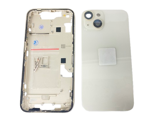 （取り寄せ品 ）iPhone 14 ミドルフレーム+バックガラス  白｜取り外し品