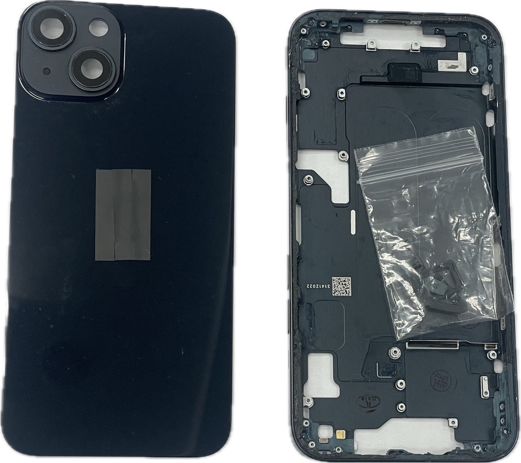 （取り寄せ品 ）iPhone 14 ミドルフレーム+バックガラス   黒｜取り外し品