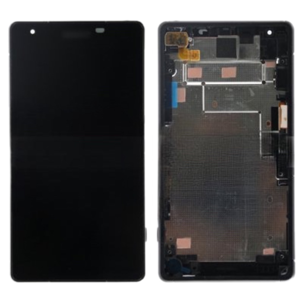 （取り寄せ品）Xperia ZL2 フロントパネル （ベゼル有） 黒｜純正組立品