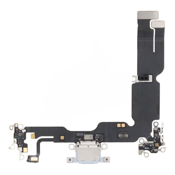[X4443ライトニングコネクタ｜充電ポート] iPhone 15 Plus ドックコネクター 青  取り外し品