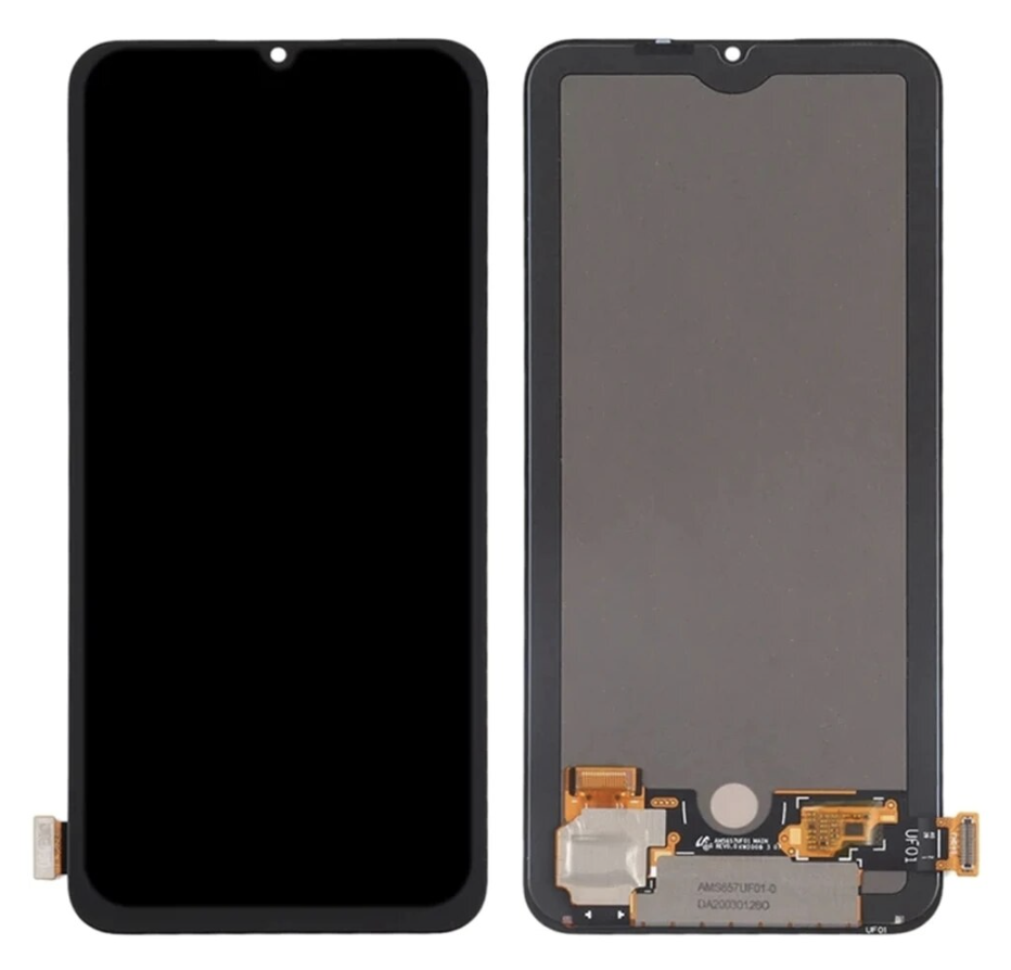 （取り寄せ品 ）Xiaomi Mi 10 Lite 5G フロントパネル 黒 ｜OLED純正組立品