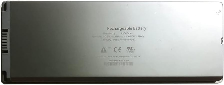 MacBook 13"（2006-2009 MA561 MA566）バッテリー 黒 A1185