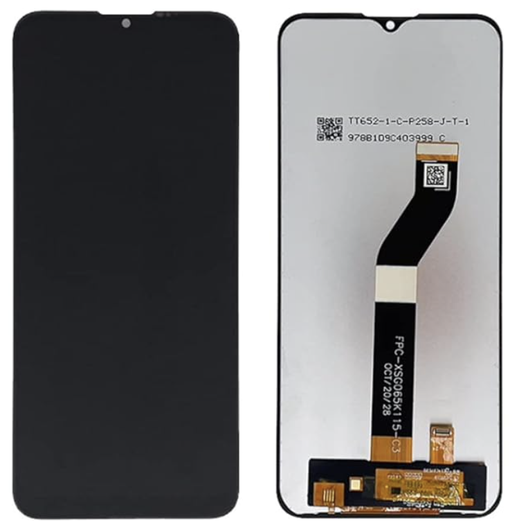 （取り寄せ品 ）Motorola Moto G8 Power Lite フロントパネル 黒｜再生品