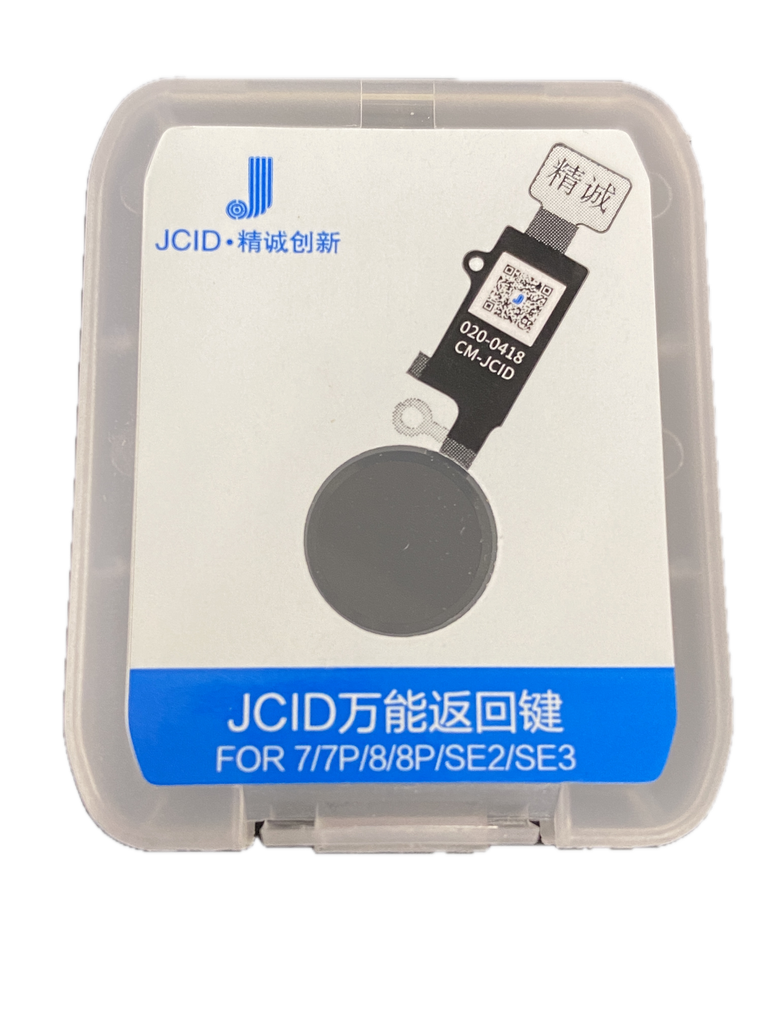 [X2408ﾎｰﾑﾎﾞﾀﾝ] iPhone 7G｜7P｜8G｜8P｜SE2｜SE3 感圧式ホームボタン 黒｜JCID製