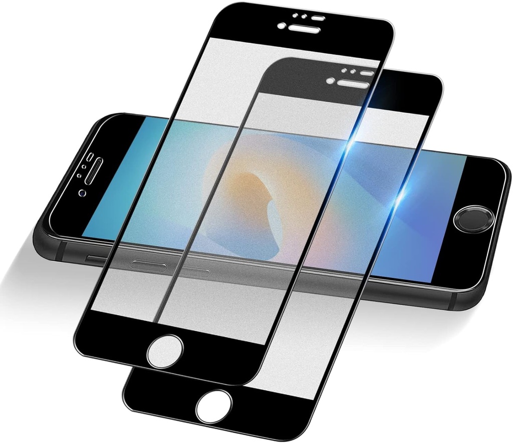 iPhone 7P｜8P ガラスフィルム ハード 黒