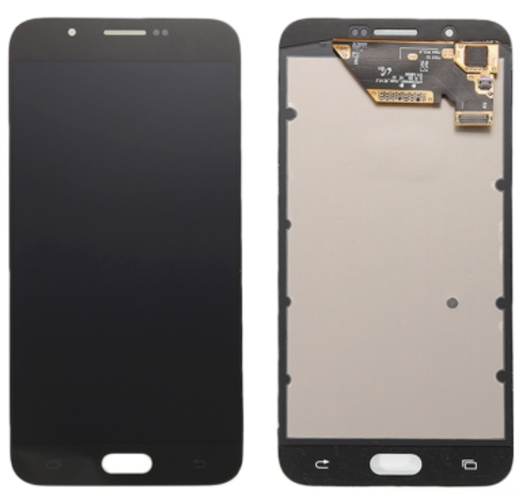 （取り寄せ品）Galaxy A8 フロントパネル 黒 ｜OLED再生品