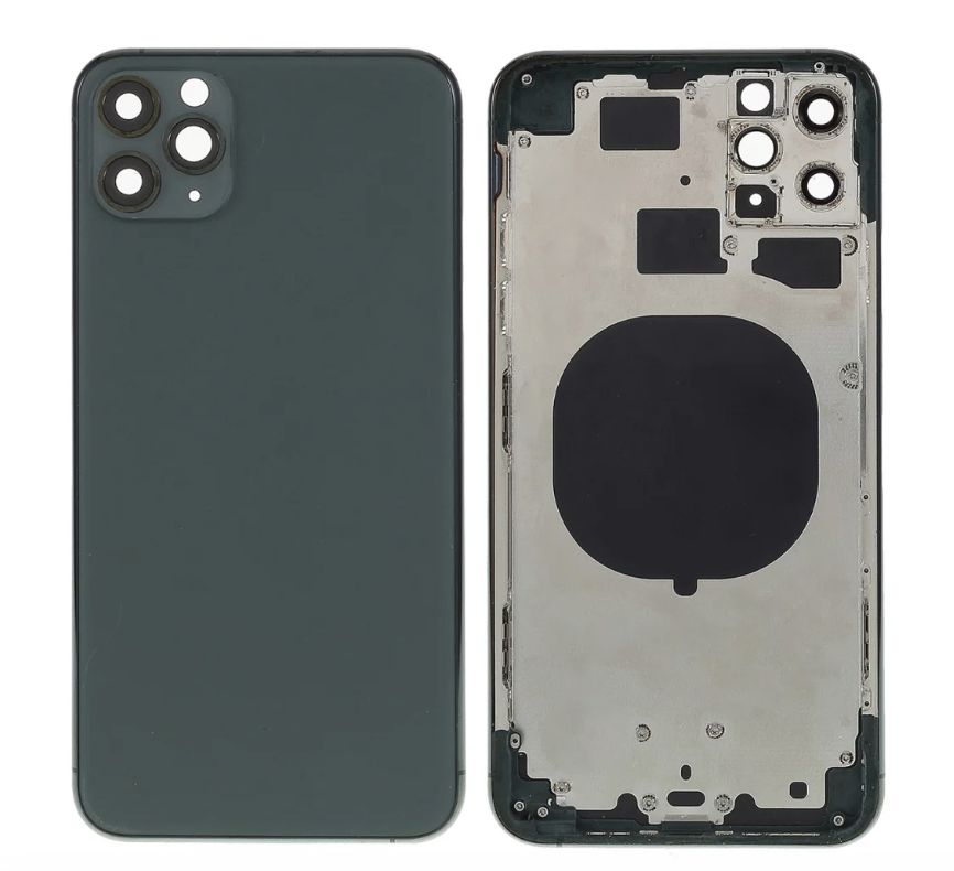 （取り寄せ品）iPhone 11 Pro Max バックガラス（フレーム一体型） グリーン｜取り外し品