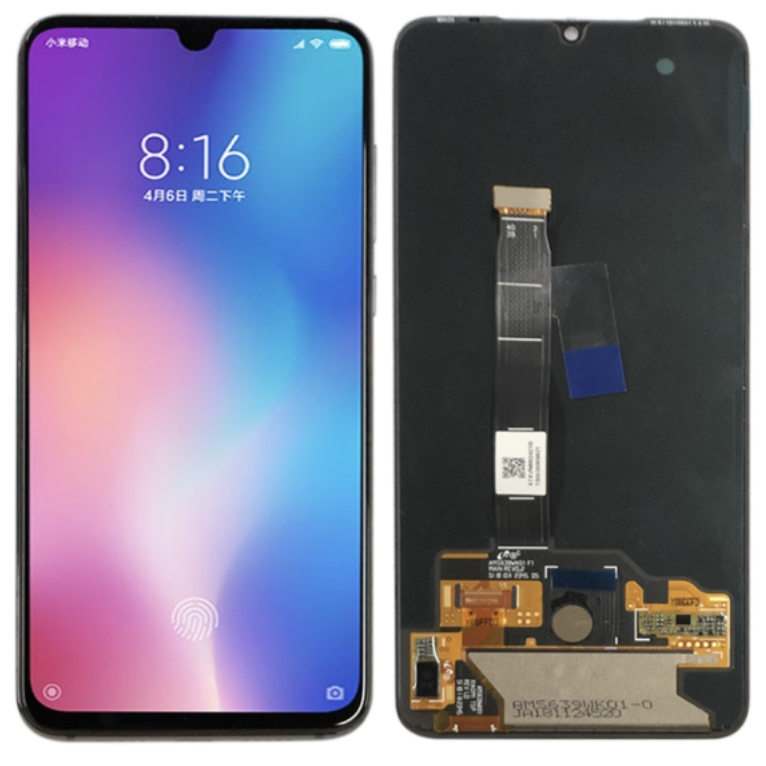 （取り寄せ品）Xiaomi Mi 9｜Mi 9 Pro フロントパネル 黒 ｜OLED再生品