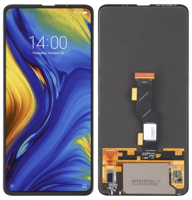 （取り寄せ品 ）Xiaomi Mi Mix 3 フロントパネル 黒 ｜OLED再生品