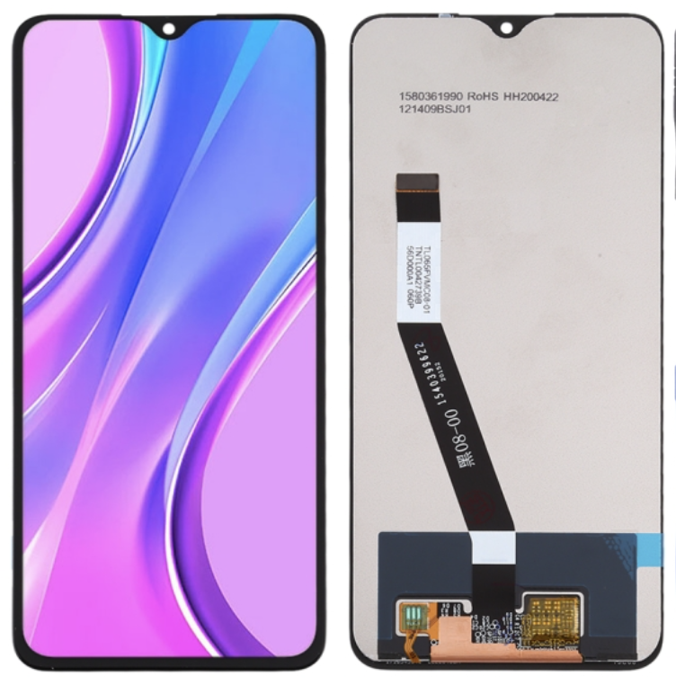 （取り寄せ品）Xiaomi Redmi 9｜9 Prime｜Poco M2 フロントパネル 黒｜再生品