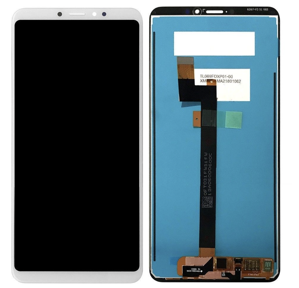 （取り寄せ品 ）Xiaomi Mi Max 3 フロントパネル 白｜再生品