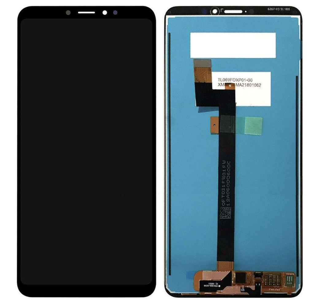 （取り寄せ品）Xiaomi Mi Max 3 フロントパネル 黒｜再生品