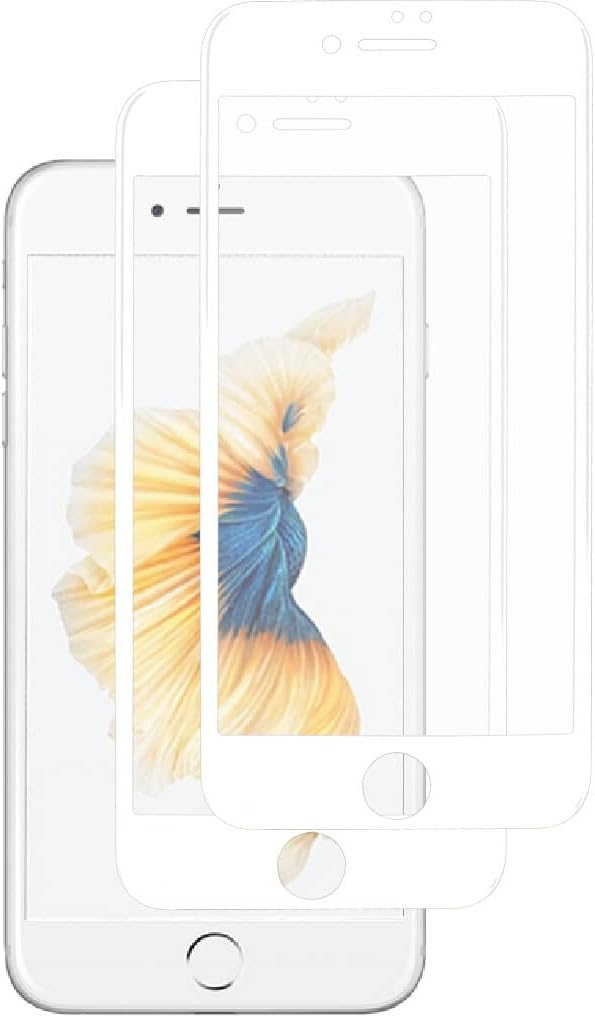 iPhone 6G｜6S ガラスフィルム ハード 白