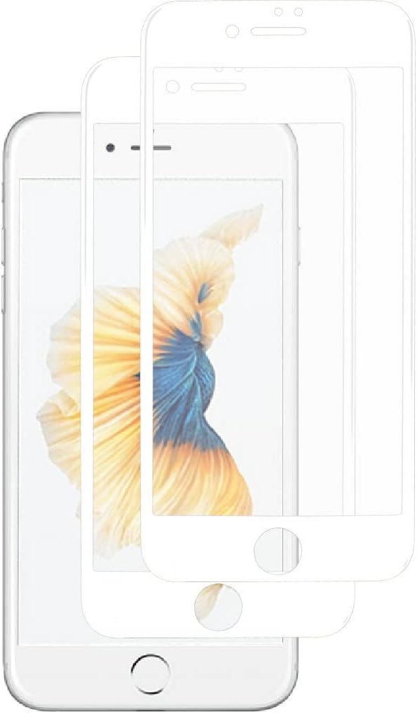 iPhone 6G/6S ガラスフィルム ハード 白