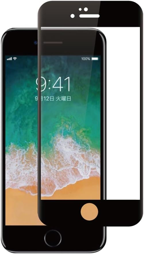 iPhone 6G｜6S ガラスフィルム ハード 黒
