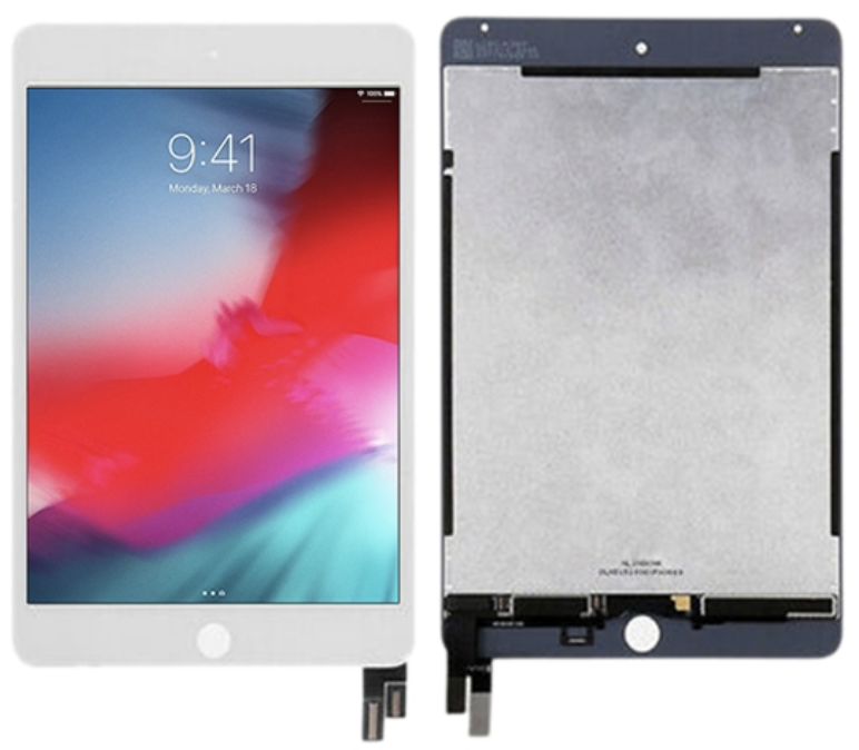 iPad mini5 液晶 一体 白｜互換品