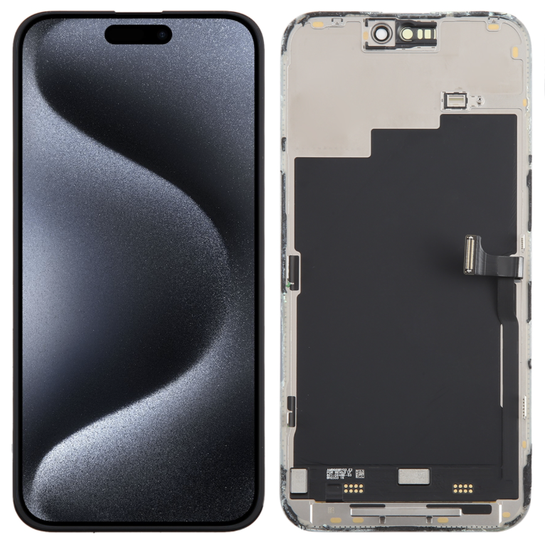 iPhone 15Pro Max フロントパネル 黒｜互換品（SoftOLED）