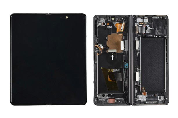 （取り寄せ品 ）Galaxy Z Fold4 フロントパネル（大）フレーム付き 黒 ｜OLED再生品