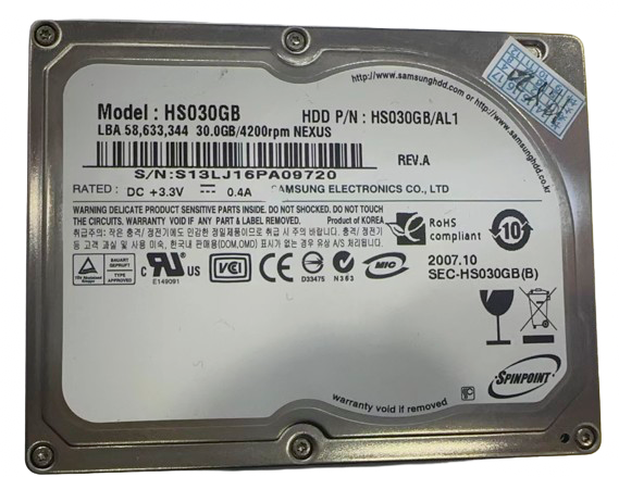 [X5834] （取り寄せ品）iPod classic 第5世代 HDD 30GB 互換品