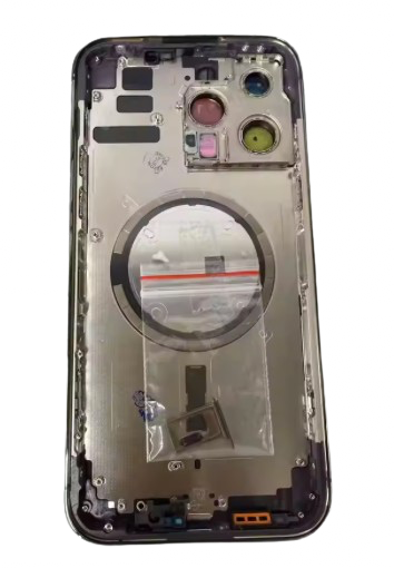 （取り寄せ品 ）iPhone 14Pro Max バックガラス（フレーム一体型）  黒｜取り外し品