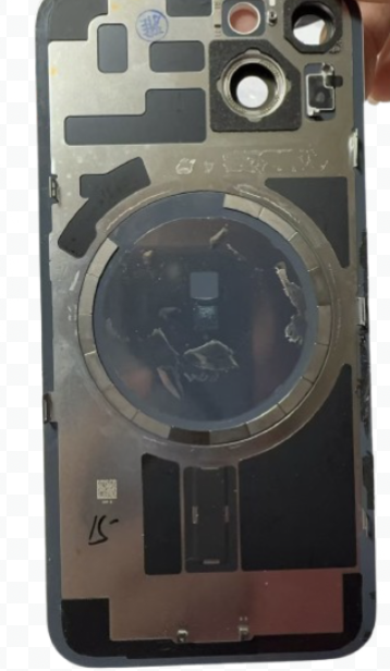 （取り寄せ品 ）iPhone 14  バックガラス 取り外し品（レンズ付き） イエロー