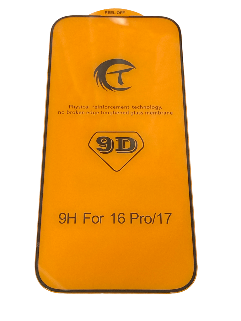 iPhone 16Pro｜17 ガラスフィルム （9D） 黒