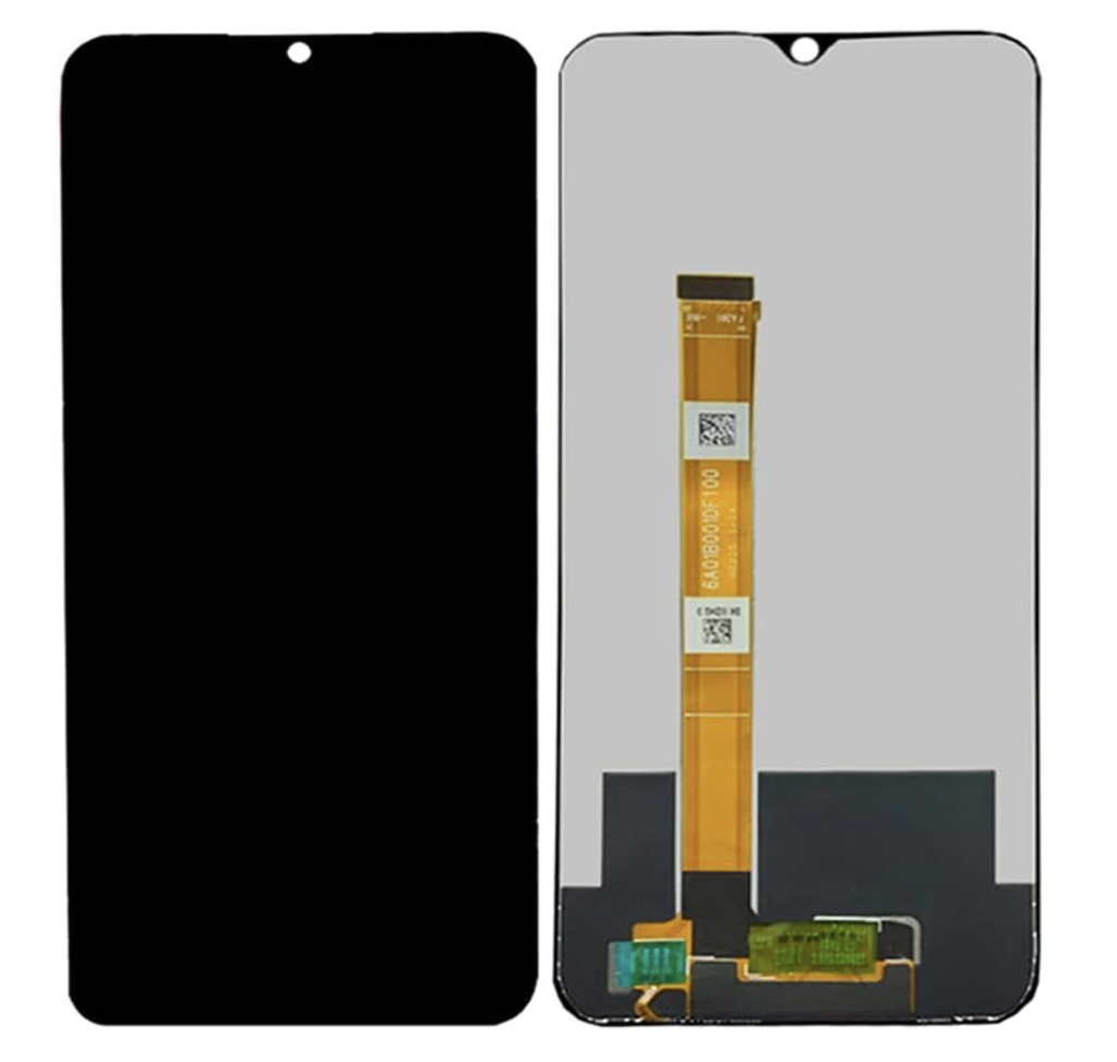 （取り寄せ品）OPPO A15S フロントパネル 黒 ｜純正組立品