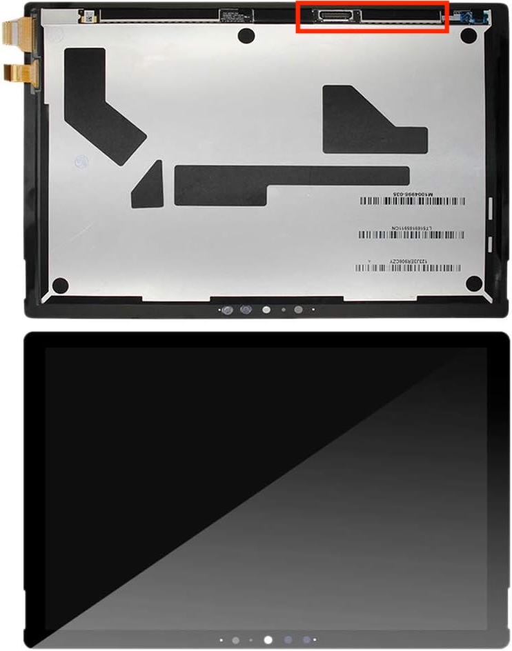 Surface Pro7（1866）フロントパネル（12.3インチ）黒 前期｜取り外し品