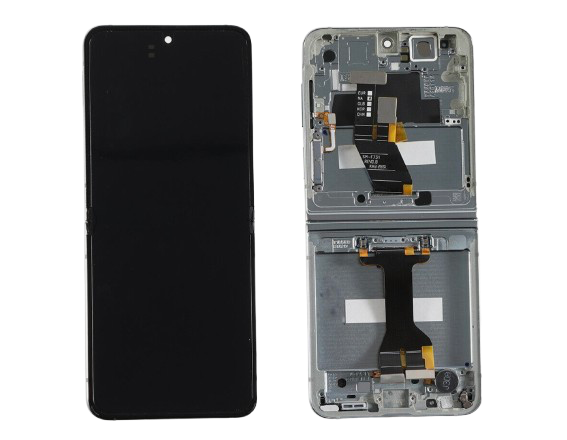 （取り寄せ品 ）Galaxy Z Flip5 フロントパネル（大）フレーム付き ミント GLB｜日本版