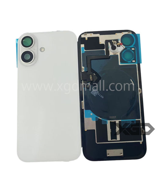 iPhone 16  バックガラス 互換品（レンズ＆MagSafe付き）白 ロゴなし