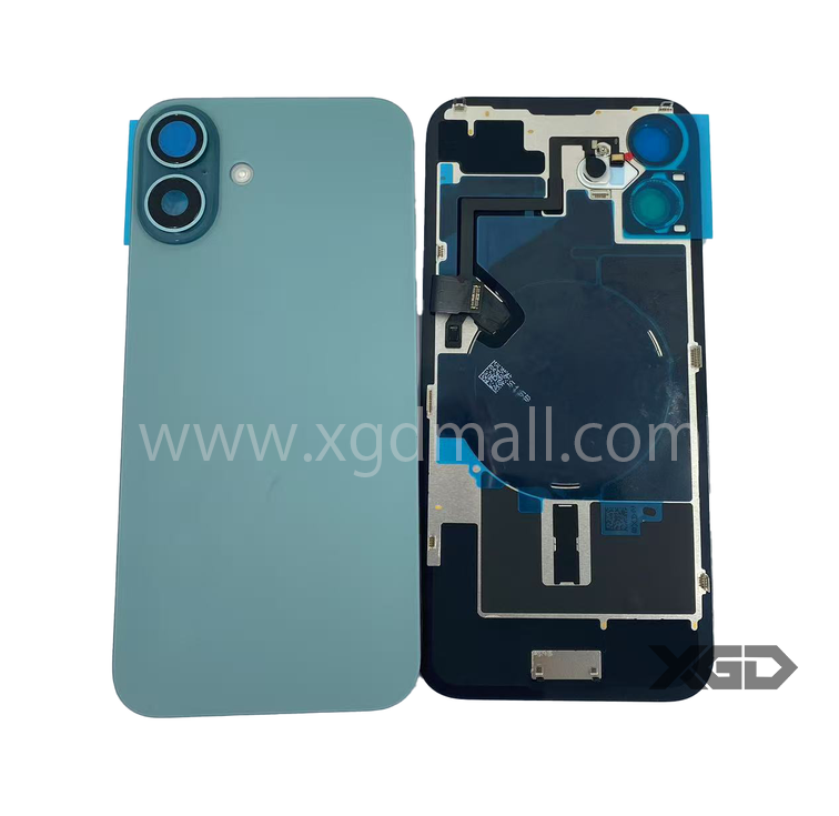 iPhone 16Plus  バックガラス 互換品（レンズ＆MagSafe付き）緑 ロゴなし