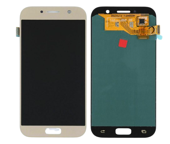 [X6617] （取り寄せ品）Galaxy A5（2017）「SM-A520F」フロントパネル 金   ｜再生品