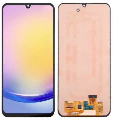 （取り寄せ品）Galaxy A25 フロントパネル 黒 国際版｜OLED再生品