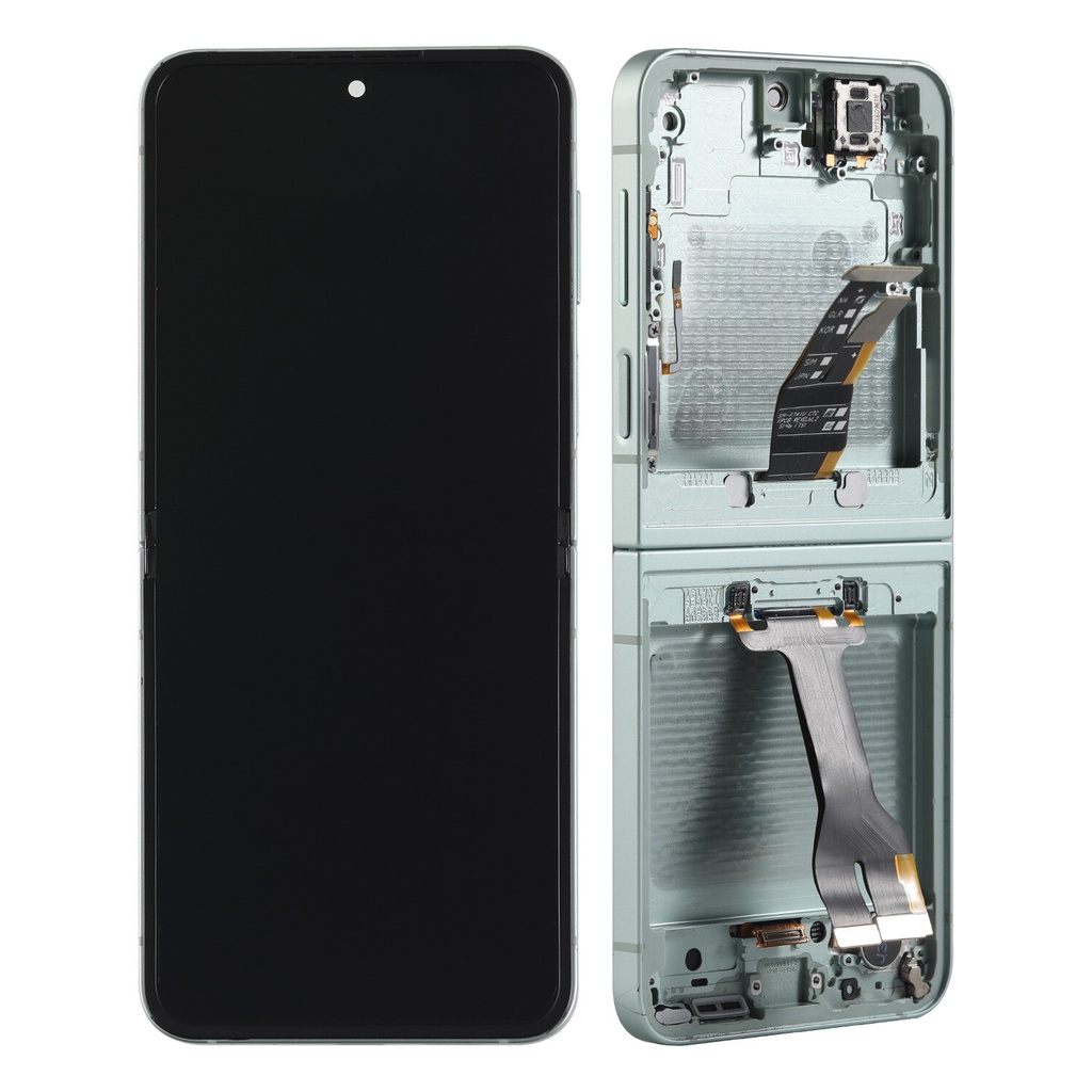 （取り寄せ品 ）Galaxy Z Flip6 フロントパネル フレーム付き ミント｜EU版