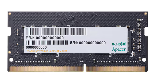 （取り寄せ品 ）Apacer ノートPC用 メモリモジュール PC4-25600（DDR4-3200）対応 8GB 260pin DDR4 SDRAM SO-DIMM ES.08G21.GSH