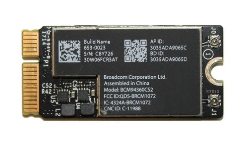 （取り寄せ品 ）MACBook AIR A1369｜A1370｜A1465｜A1466  Wi-Fi・Bluetoothモジュール（13-17年）