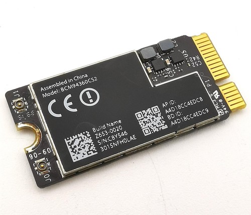 （取り寄せ品 ）MACBook AIR A1465 11-INCH ONDERKANT (MID 2012 - EARLY 2015) Wi-Fi・Bluetoothモジュール