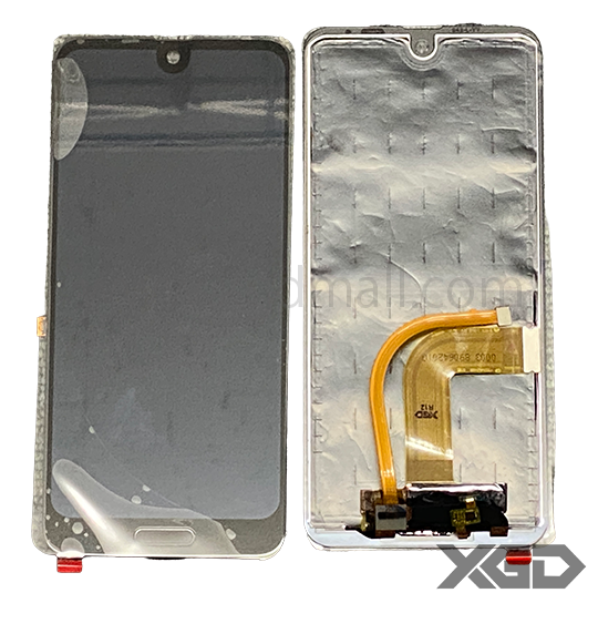 AQUOS R2 フロントパネル 黒｜ 再生品 指紋付き