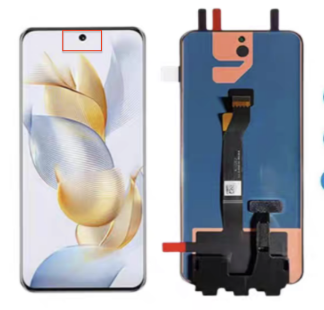 （取り寄せ品）HUAWEI Honor 90 5G フロントパネル 黒