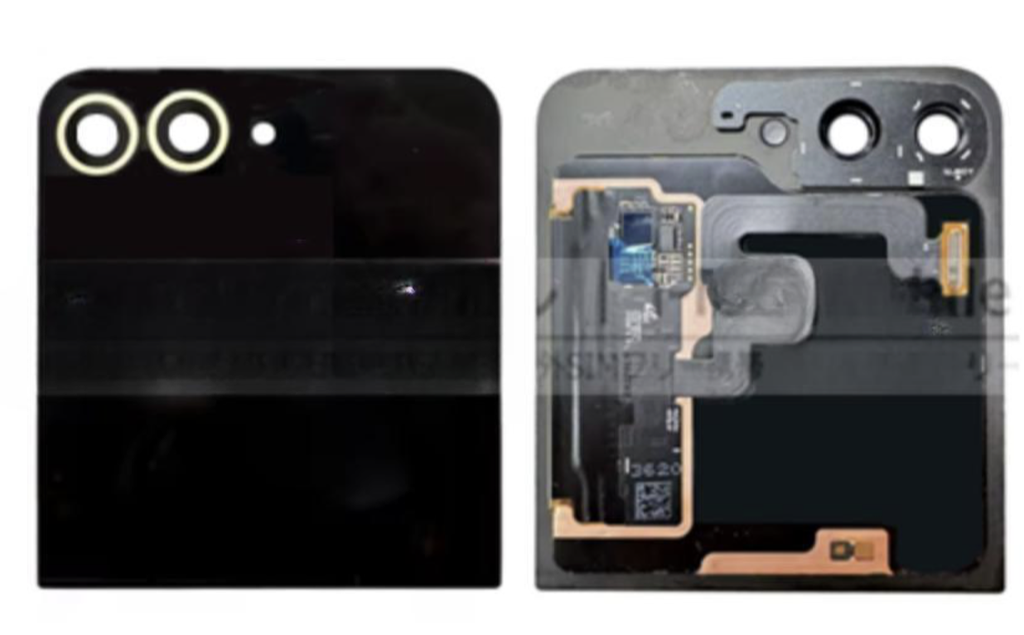 （取り寄せ品）Galaxy Z Flip6 フロントパネル(小）上部バックカバー付き 黒